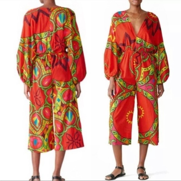 Rhode Red Boho Print Jumpsuit Casual Size Medium - Picture 10 of 10
